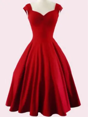 A Line Off Shoulder Short Red Prom Dresses, Short Red Homecoming Dresses, Formal Dresses