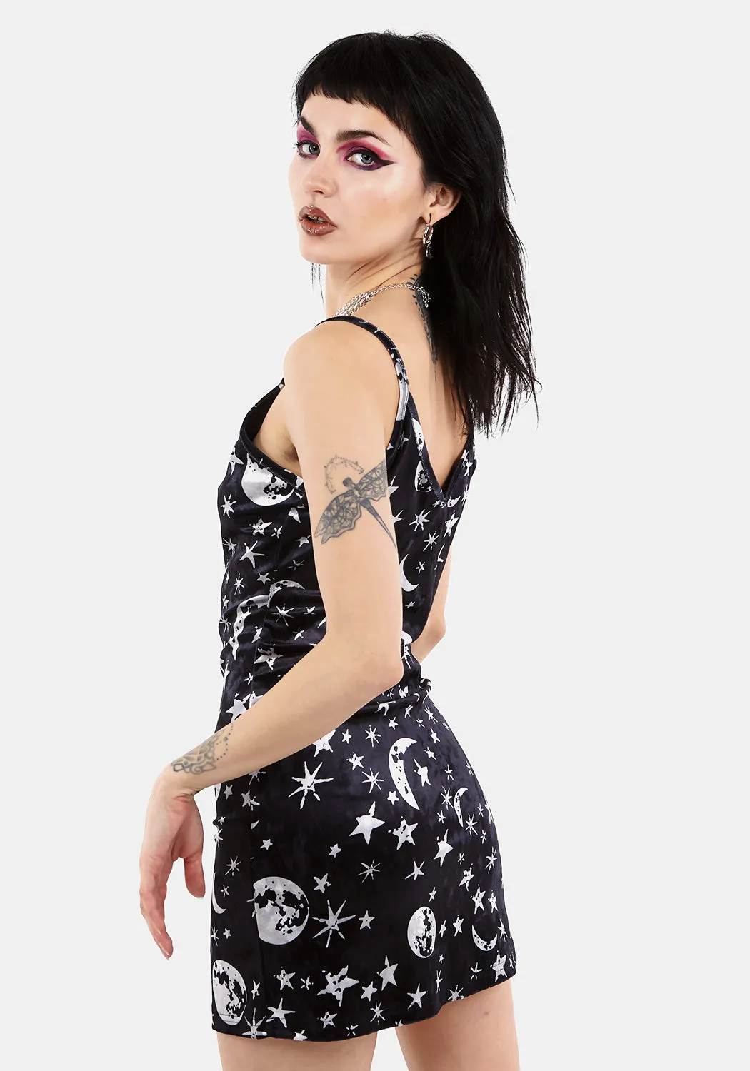 ALLNIGHTER VELVET MINI SLIP DRESS