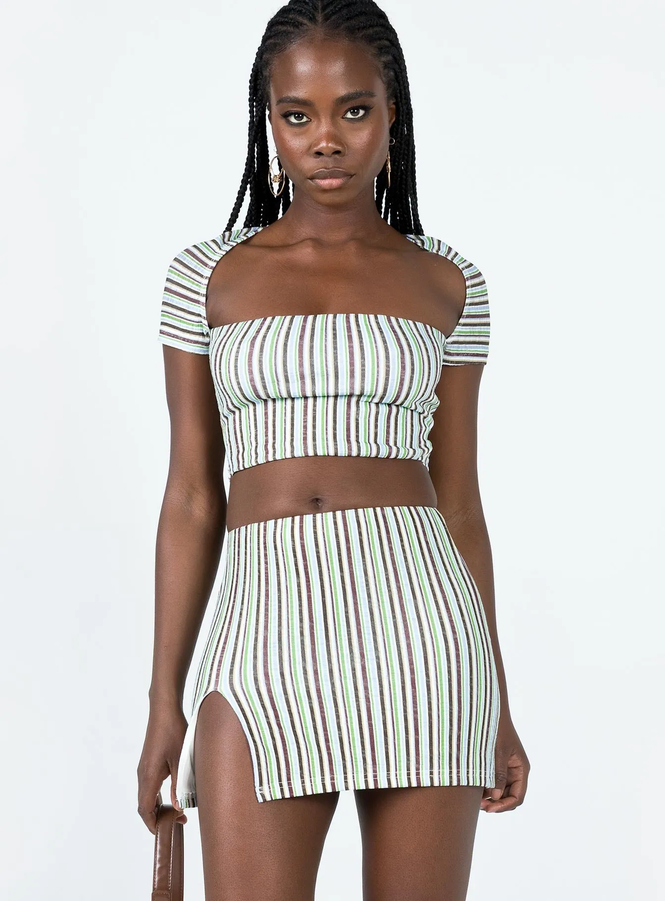 Anni Stripe Mini Skirt Multi