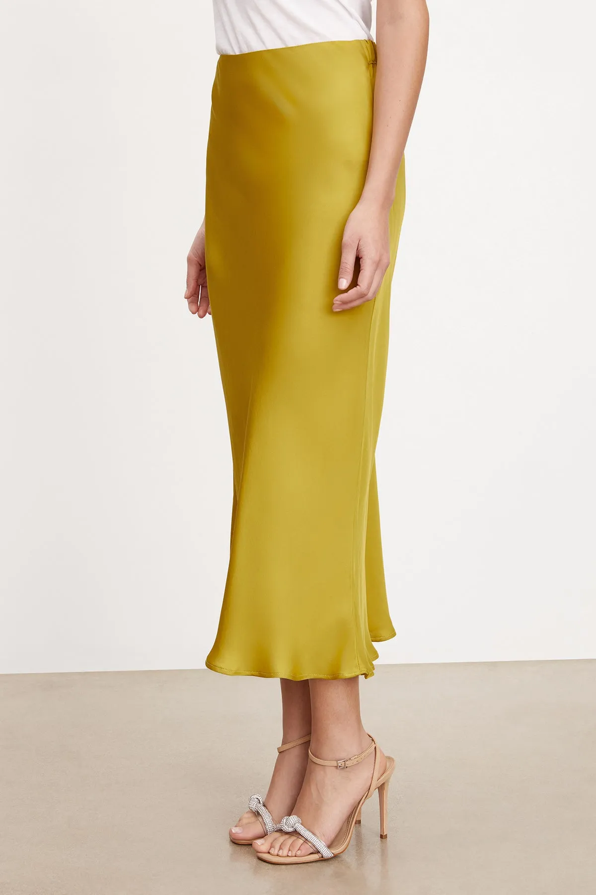 AUBREE SATIN MIDI SKIRT