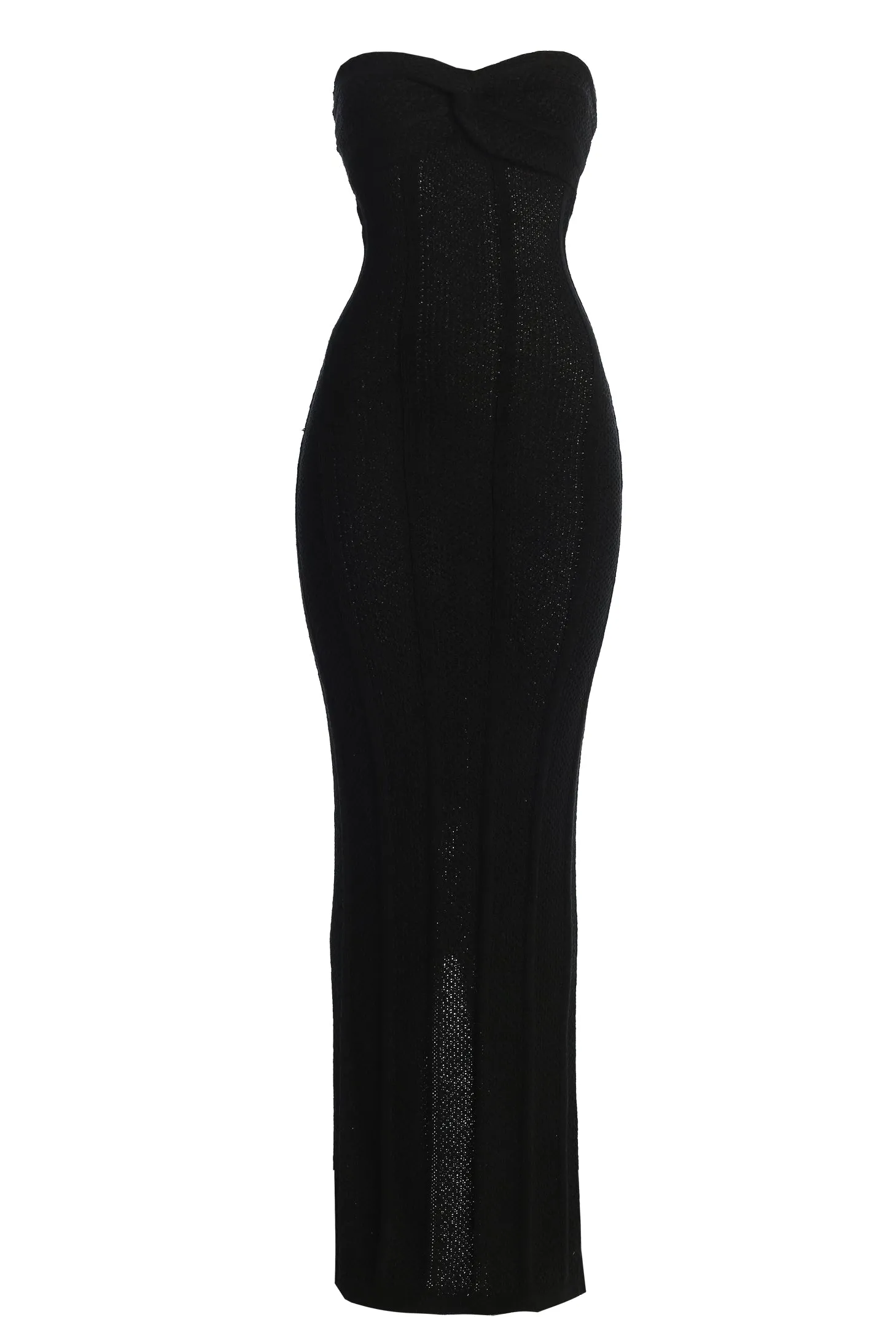 Black Blanca Strapless Maxi Dress