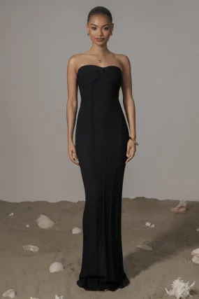 Black Blanca Strapless Maxi Dress