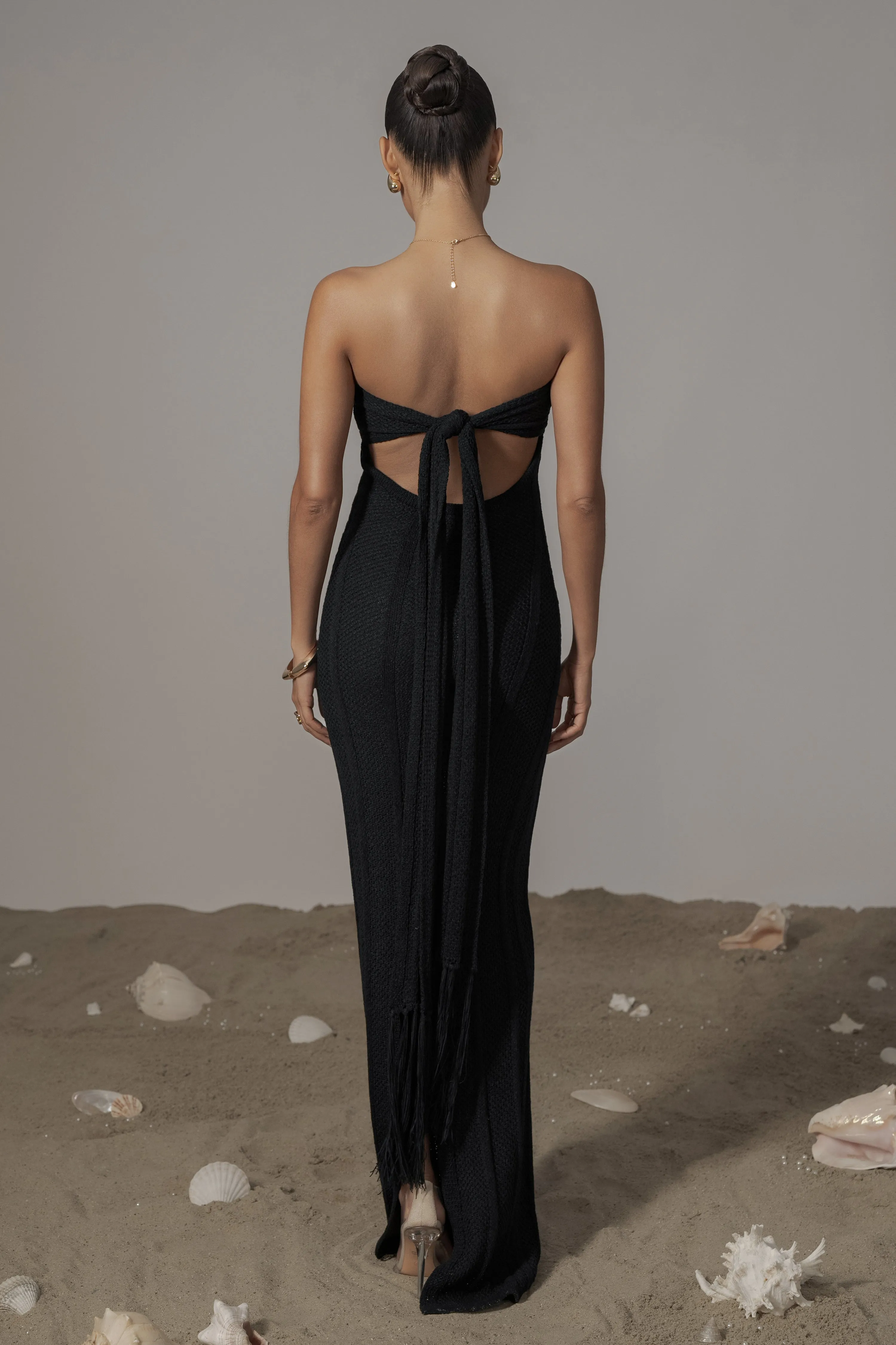 Black Blanca Strapless Maxi Dress