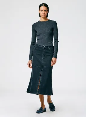 Black Denim Skirt