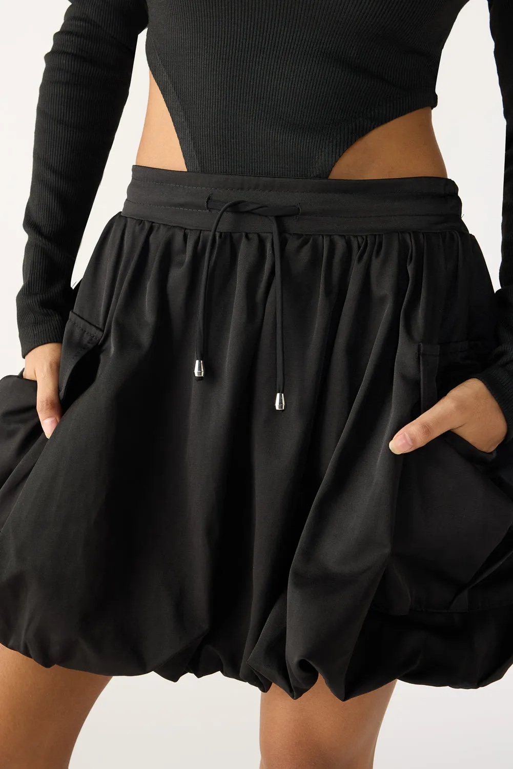 Blackout Parachute Mini Skirt