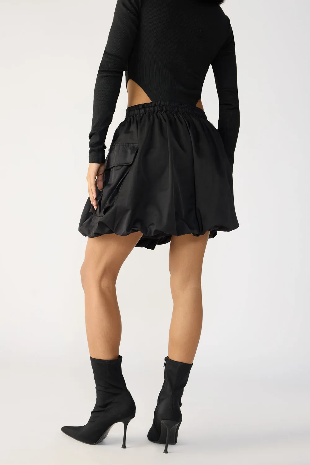 Blackout Parachute Mini Skirt