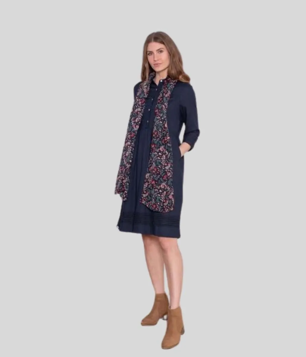 Brakeburn Pom Pom Trim Shirt Dress