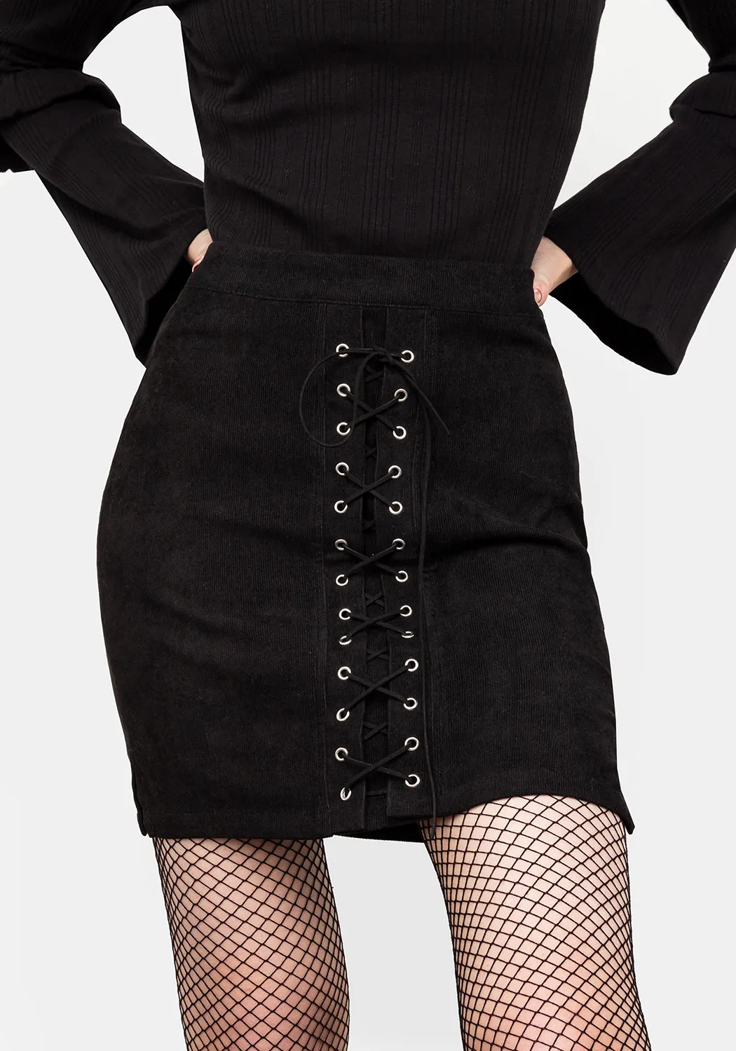 Carmilla Lace Up Mini Skirt