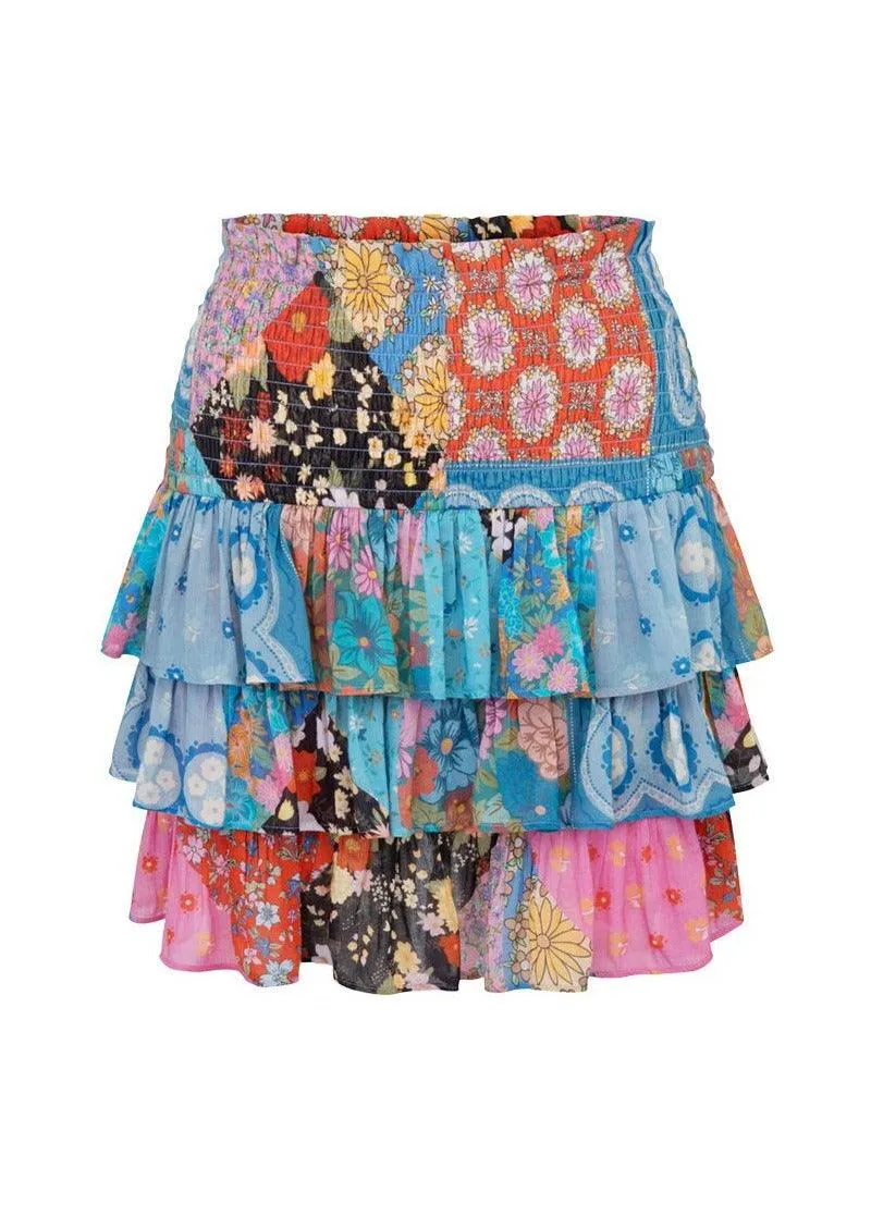 Cha Cha Shirred Mini Skirt