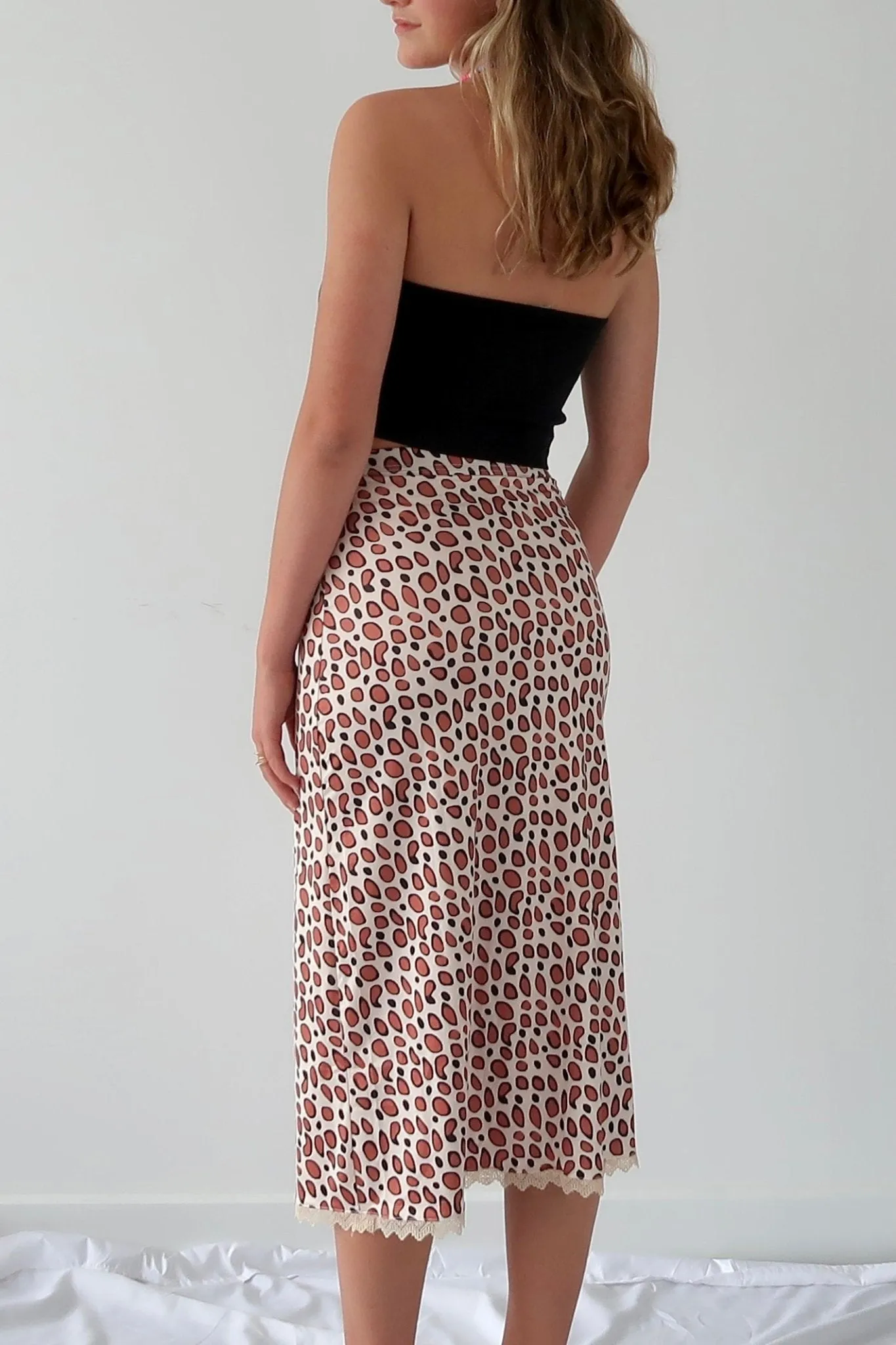 Cheetah print midi skirt