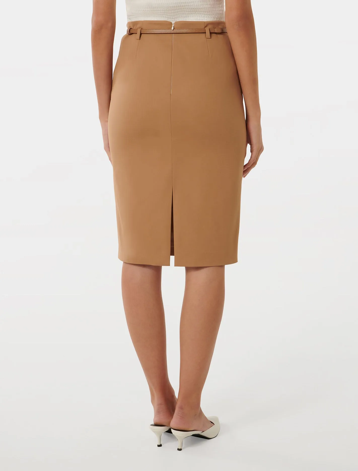 Dina Belted Pencil Skirt