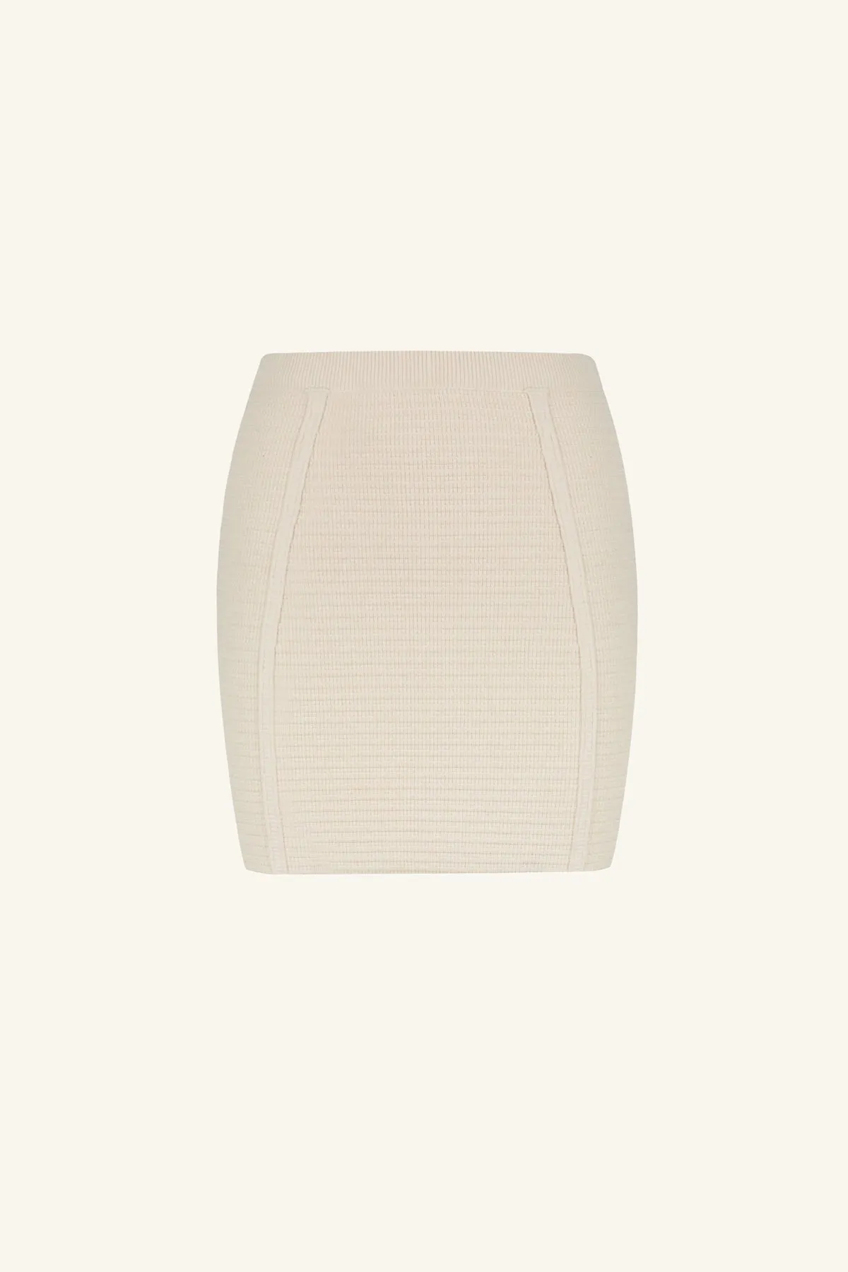 EVE PANELLED MINI SKIRT - BONE