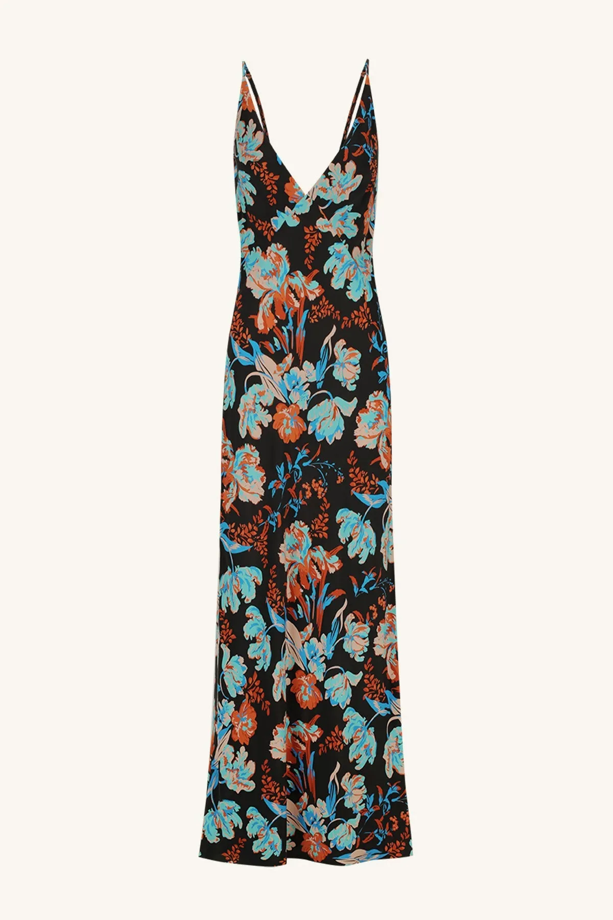 FLOTTE SILK PLUNGED SLIP MAXI DRESS