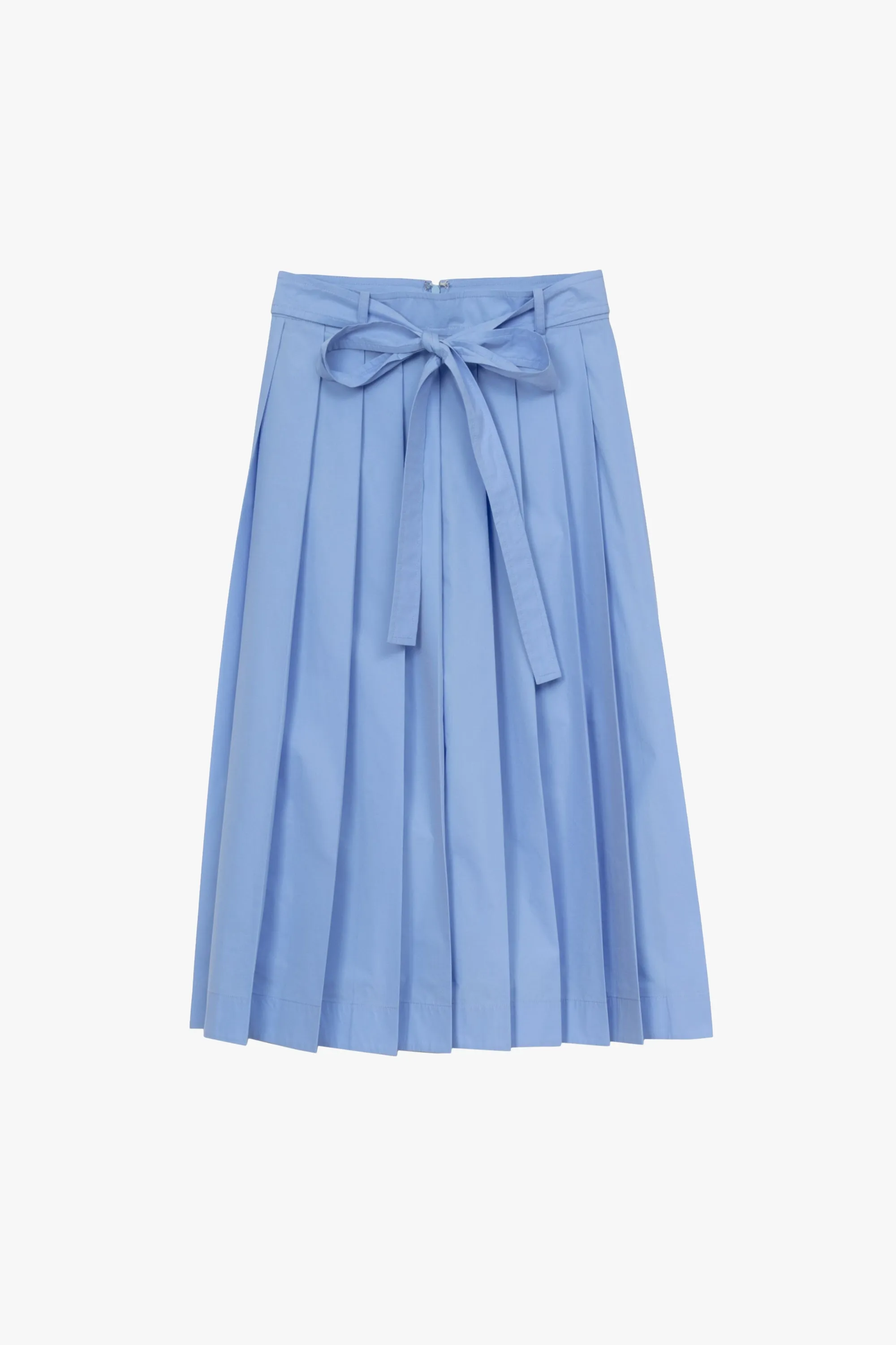 Knife Pleat Belted Skirt