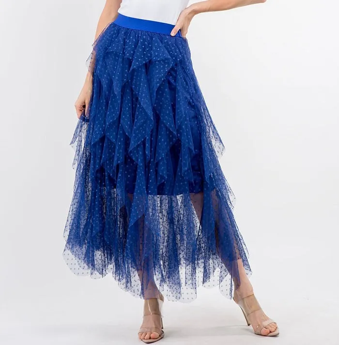 Layered Tulle Midi Skirt