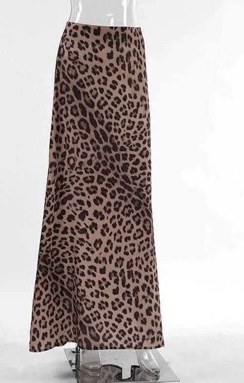 Luna Leopard Print Skirt