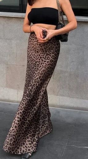 Luna Leopard Print Skirt