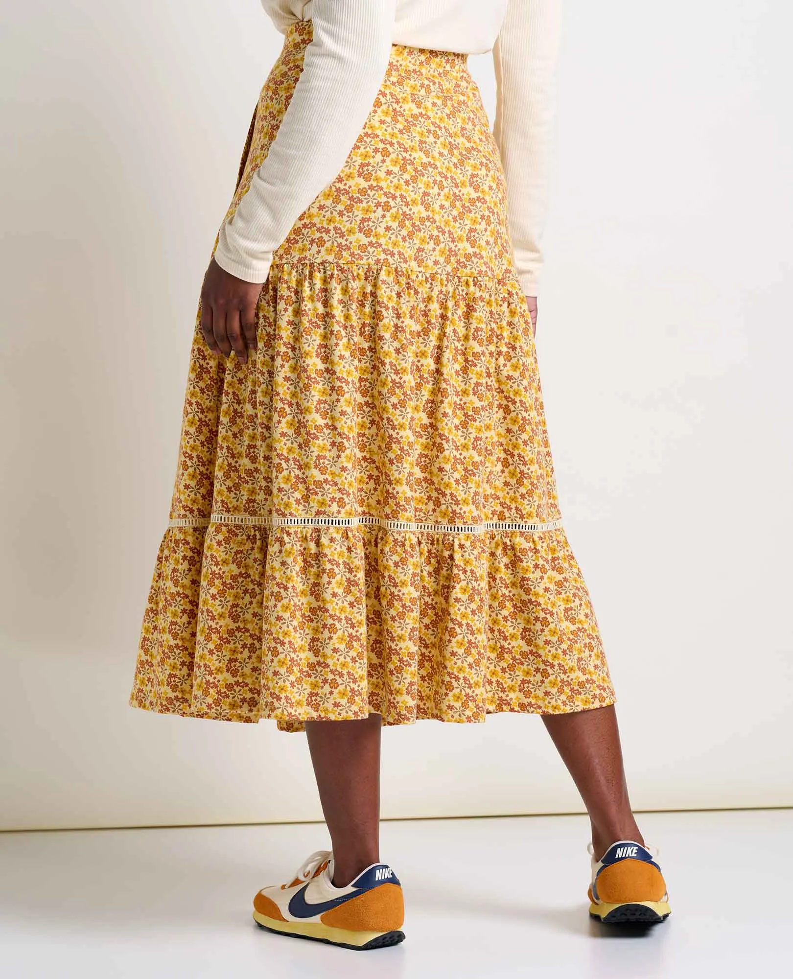 Marigold Tiered Midi Skirt