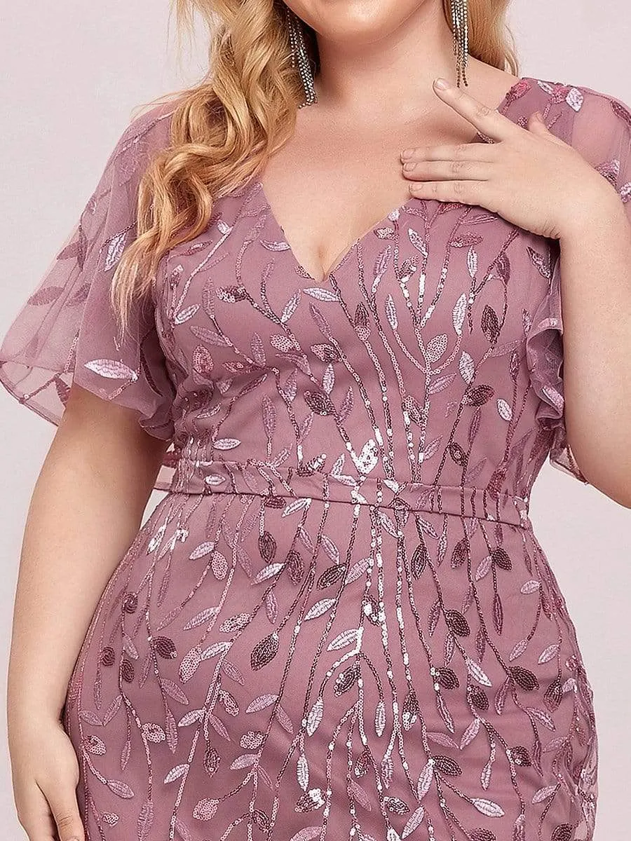 Plus Size Long Mermaid Formal Dresses for Weddings