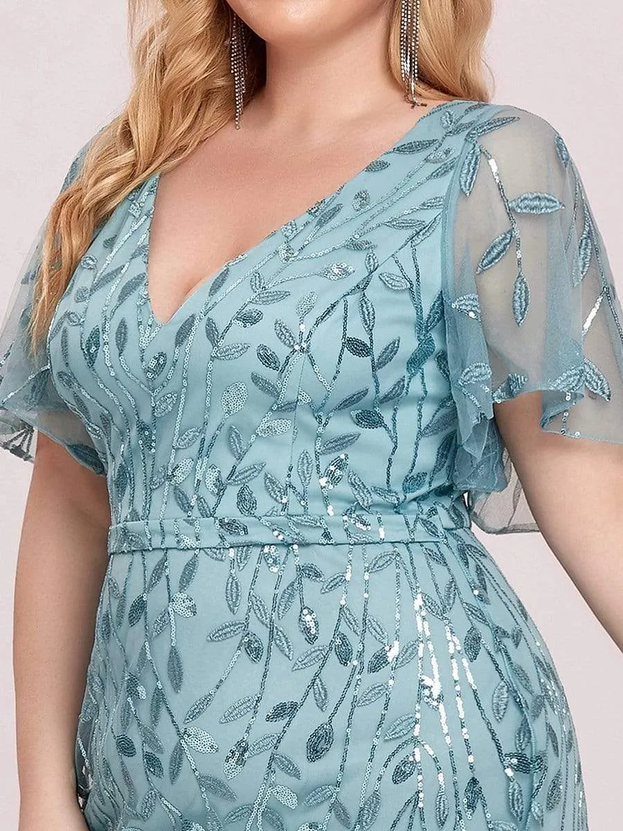 Plus Size Long Mermaid Formal Dresses for Weddings