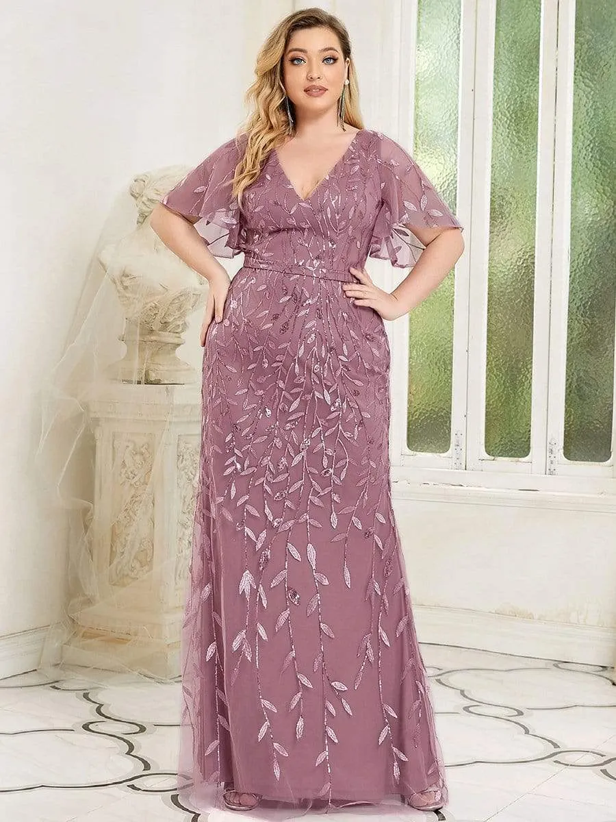 Plus Size Long Mermaid Formal Dresses for Weddings