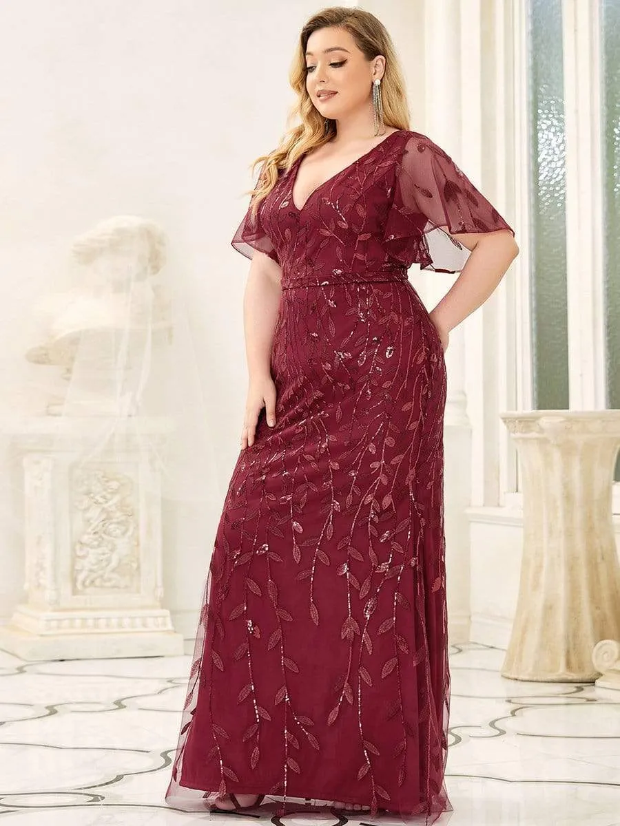 Plus Size Long Mermaid Formal Dresses for Weddings