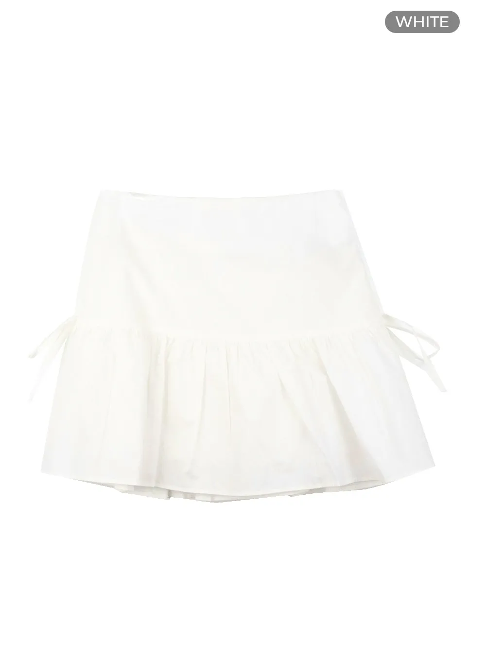 Ribbon Tie Flare Mini Skirt OM427