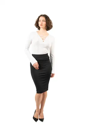 Second skin midi pencil skirt