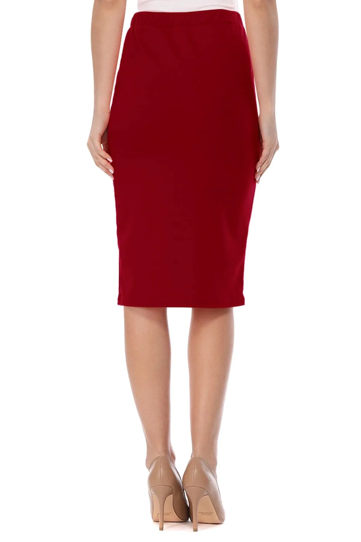 Women's Casual High Waist Stretch Pencil Skirt(Pack of 2)