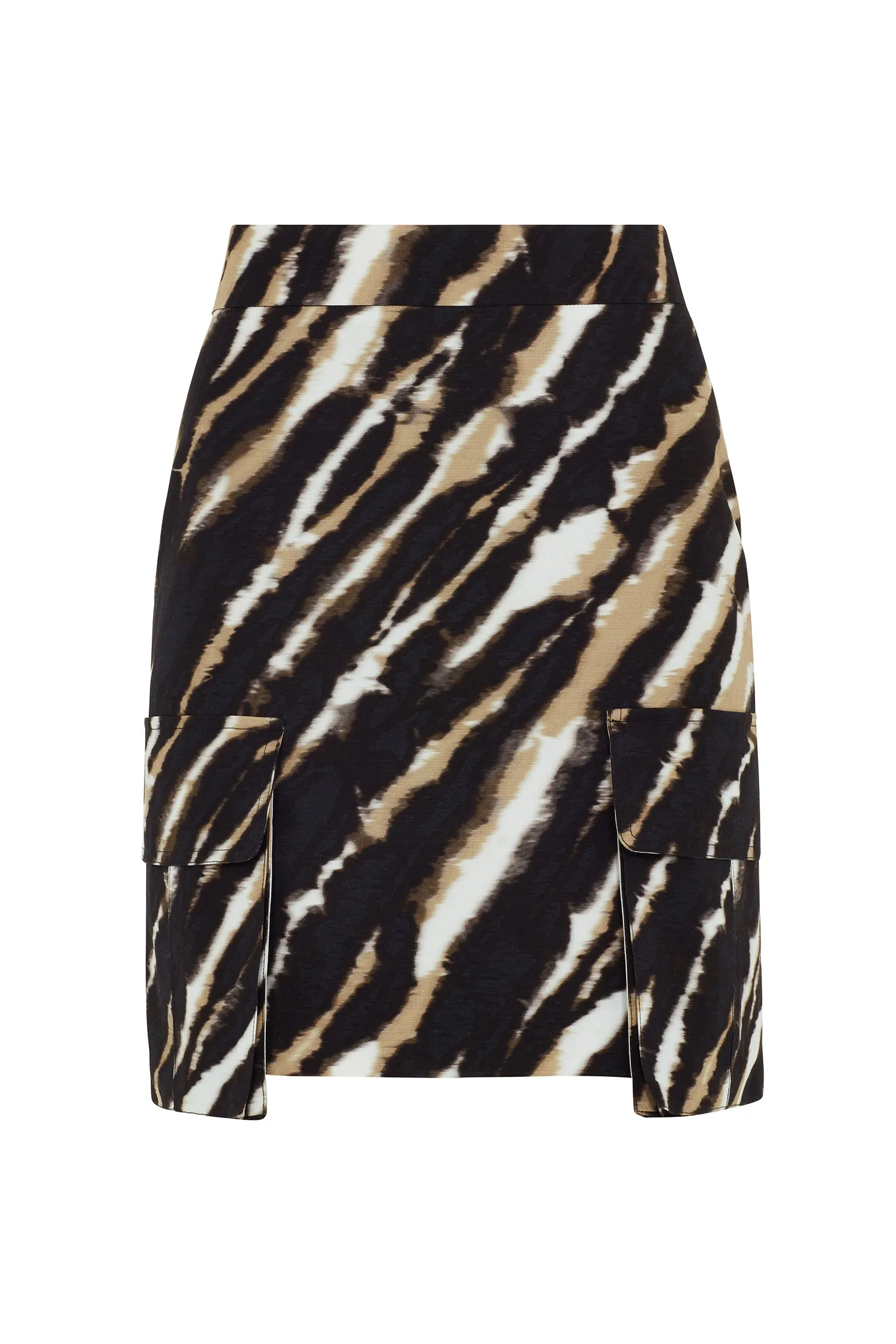 Zebra Tie Dye Mini Skirt